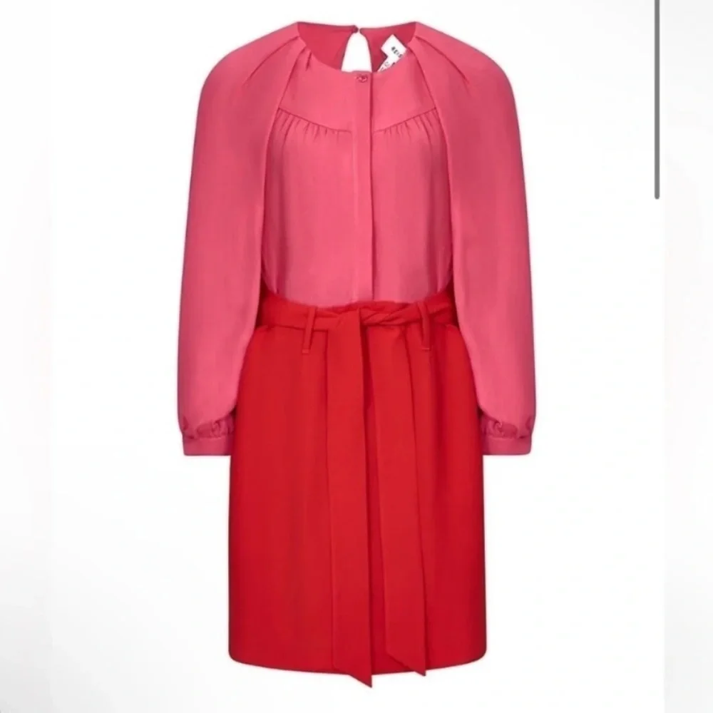 New! Reiss Valentina color clash colorblock Dress pink red nwt 2847